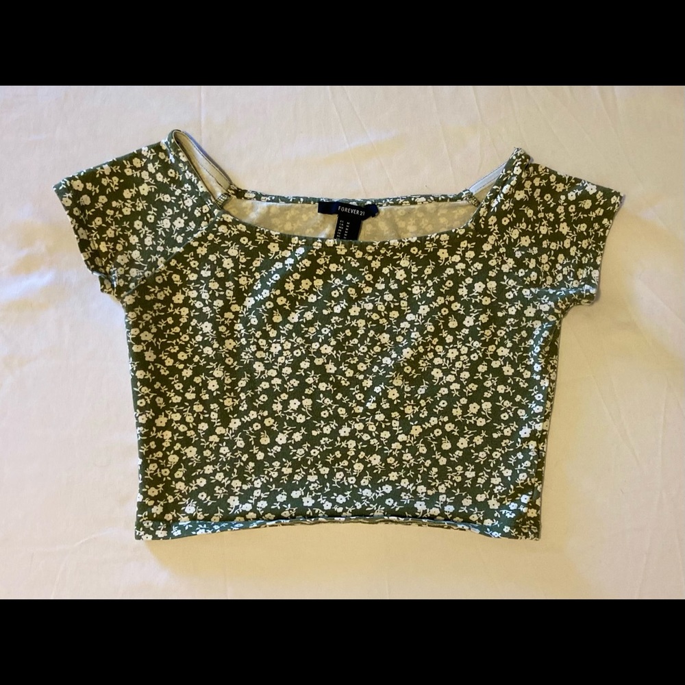 XS, Green, Forever 21 Crop top.